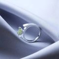 Size 6-10 Once Upon a Time Ring The Snow White's Minimalist Plated Green Crystals Engagement Ring for Women. 