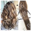 Clip In Hair Extensions Real Human Hair Extensions 30 Inches With Blonde Highlights Clip On For Fine Hair. 
