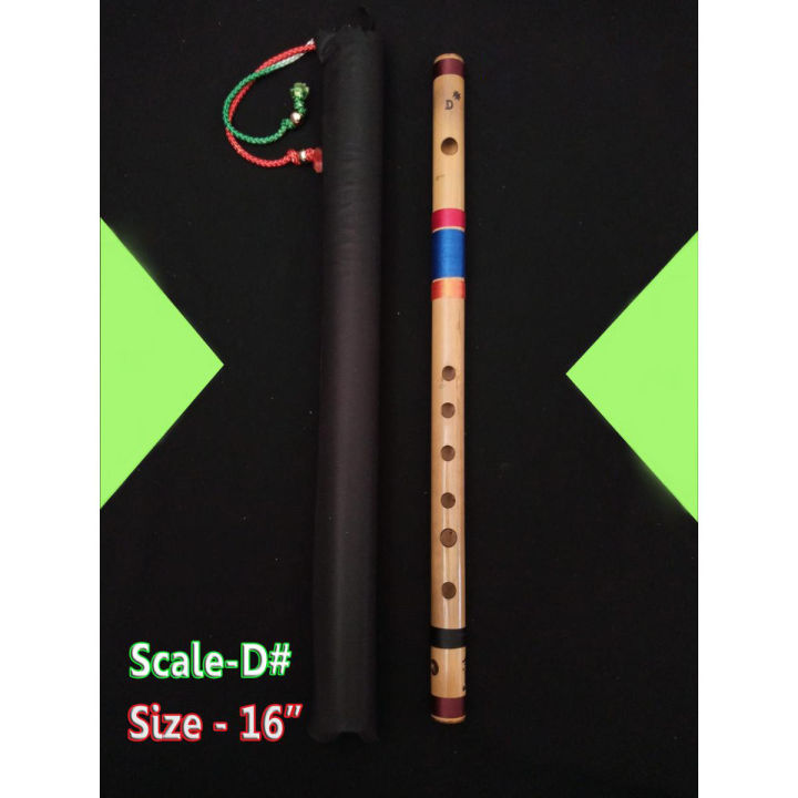 D Sharp Medium Scale Side Blown Bamboo Bansuri Flute