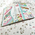 Design #DSM005, 8x8inch 40sheets printed patterns scrapbook paper origami paper DIY gift Card Making Handmade Home deco Pattern paper Flower Paper Pack. 