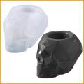Skull Silicone Mold | Skull Head Mould Skull Silicone Mold Casting Craft | Skull Resin Mold for Makeup Brush Holder, Succulent Plants Pot, Ashtray, Halloween Plaster. 
