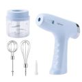 3 In 1 USB Electric Egg Beater Garlic Meat Grinder Food Blender Electric Chopper Hand Mixer Egg Beater Chopper Electric Whisk Mixer Coffee Milk Cream Beater. 