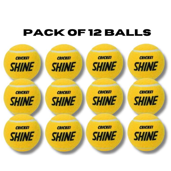 Pack of 12 Pure Rubber Gas Ball Tennis ball for Professional Cricket