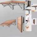 2 Pcs Sturdy Folding Shelf Brackets, Heavy Duty White Metal Triangle Table Bench Folding Shelf Brackets, Folding Shelf Hinge Wall Mounted,Available in 4 Sizes:12/14/16/18inches. 