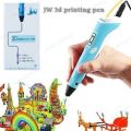 JW 3D Printer 3D Pen for 3D Printing, DIY, Drawing Pen, LCD Display, USB Cable, 1 Pen Holder, 9 Meter 1.75mm Free Filament, Temperature Control, 3D Painting Pen, 3Doodler Create+, Creative Learning for Children Kids as Toys, DIY Arts & Crafts Boy Girls. 