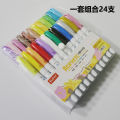 Jupai acrylic marker set 24 colors factory direct waterproof non-fading creative DIY art painting for special use. 