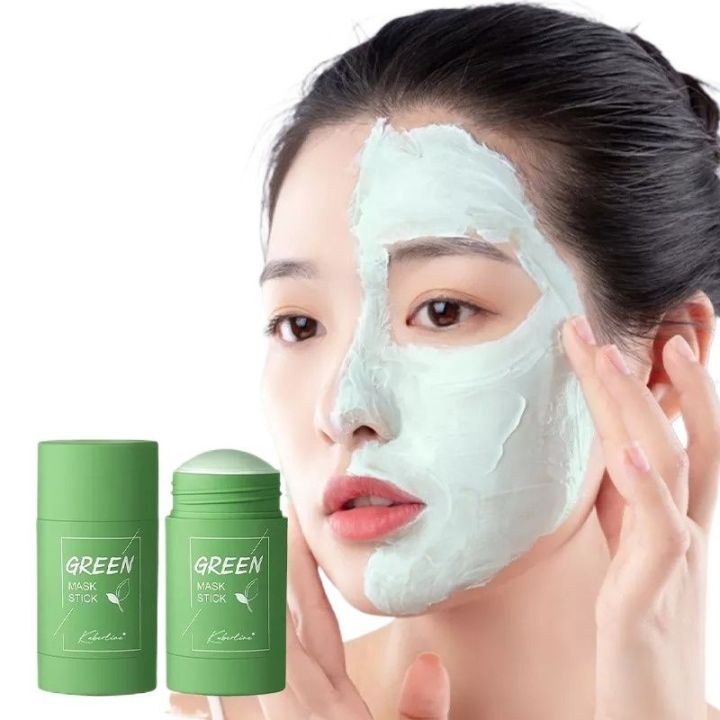 Green Mask Stick Deep Clean Black Head Stick Mask Remover Moisturises Oil Control Skin Green Face Mask Cleans Pores Dirt
