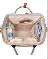 Elegant Large Capacity Multifunctional Diaper Bag with Insulated Bottle Pockets and Waterproof Fabric. 