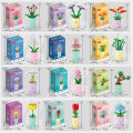 Lele Brothers 8814 Building Blocks, Bouquet, Milk Tea Cup, Potted Plants, Zodiac Signs, Lucky Flowers, Toy Girl Gift. 