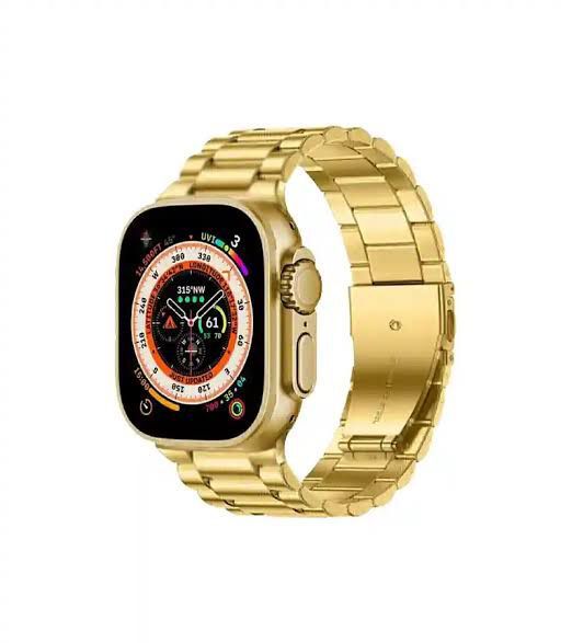 G9 Ultra Pro Smart Watch Fendior Golden Edition | Bluetooth Calling with NFC Supported | 3 Pairs of Straps | Sports Functions | Wireless Charing