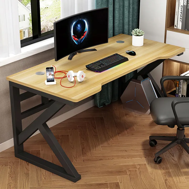 Office%20Table%20Desktop%20Table%20Office%20Desks%20Sturdy%20Wooden%20Desk%20with%20Metal%20Legs%20Suitable%20for%20Bedroom,%20Living%20Room,%20Study%20Room%20Writing%20Desk%20-%20Image%202