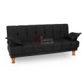 Galaxy Sofa Cum Bed Imported Jute Fabric Brown Colour Armless Compact Living Spaces, Dorms, Guest Rooms, Apartments, Offices,. 
