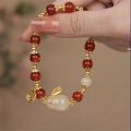 New Chinese Sugar Cubes Lotus Double Layer Bracelet Cat Bracelet Women's Senior Temperament Beaded Gift Hand Jewelry Wholesale. 