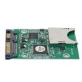 SD SDHC Secure Digital MMC Memory Card to 7+15P SATA Serial ATA Converter Adapter Easy Installation No Driver Required. 