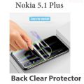 Nokia 5.1 Plus Back Hydrogel Protector Clear Soft Film. 