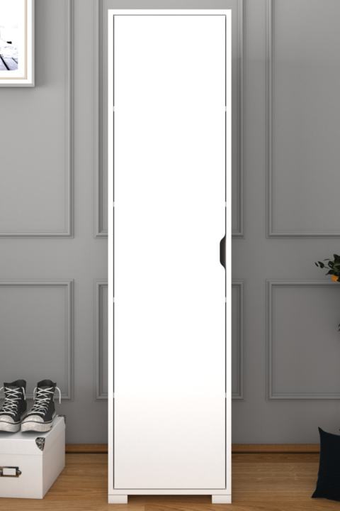 Cupboard Single Door 4 Shelf Wardrobe Single Door White .. This Can Be Customized