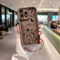 Moon S98 4G 58 A72 A55 A53 A54 A38 AOPPO A5 A7 A16 A17 A74 A76 A78 A94 A5G Phone Case with Hand Strap Deluxe Fresh tar Phone Case. 