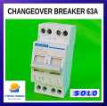 SOLO Breaker Type Changeover Double Pole 75A Changeover Breaker for 2 Meters Changeover Switch Single Phase. 