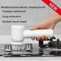 Rechargeable Shower Scrubber,Auto Shower Cleaning Brush,Cordless Scrub Brush With 4 Replaceable Heads,Bathroom Scrubber For Cleaning Tub/Tile/Floor/Dish. 