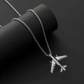 Classic niche design trendy men's and women's airplane necklace simple hip-hop nightclub dance cute airplane pendant gift. 