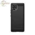 Leweisi Carbon Fiber Bumper Phone Case For Motorola Moto G72 Back Cover Coque Shockproof Protective. 