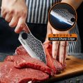 Original Made In Japan Huusk Knives, Hand Forged Meat Cleaver Butcher Knife for Meat Cutting, Japanese Kitchen Viking Knife with Sheath, Cooking Knife for Kitchen and Outdoor Camping, Thanksgiving. 