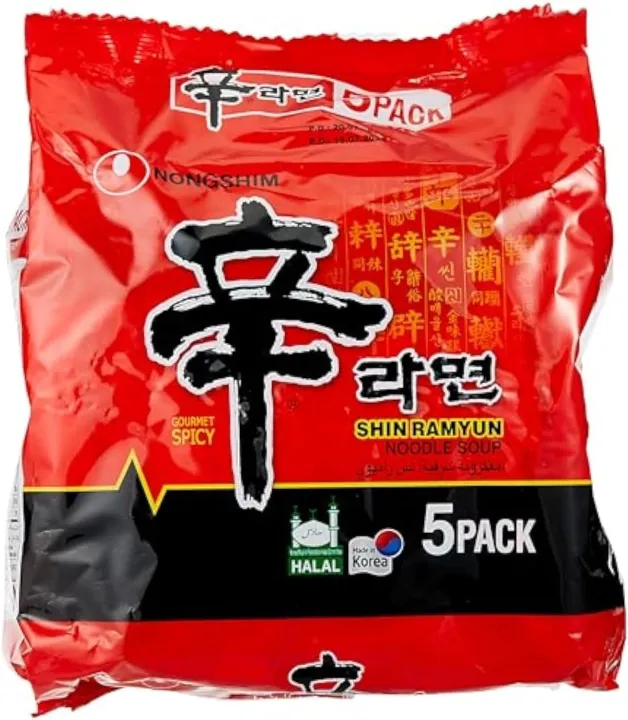 Pyongyang Instant Ramyun Nongshim Shin Ramyun Korean Style Spicy Noodle Soup Instant Noodles ...