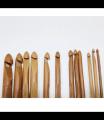 Wooden Crochet Hook Set (Set of 12 Hooks). 