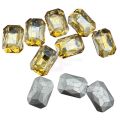 Champagne Color Stones - 1.8 cm in size - Champagne Color - Rectangle Shape - Pack Of 82 Stones. 