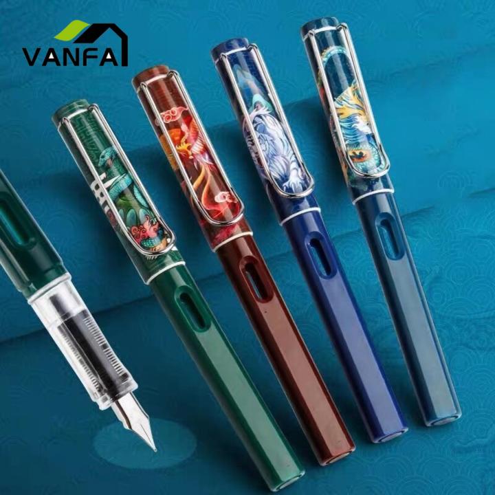Retro Pen Vintage Chinese Fountain Pen Ink Capsule Smooth Writing Stationery for Students Replaceable Stylish Ideal for Southeast Asian Buyers China National Style Fountain Pen