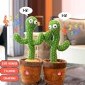 Dancing Cactus Toy for Baby Funny Cactus Talking Toy for Baby Kids Soft Plush Talk Back Toy, Can Sing, Record and Repeats What You Say Creative Kids Educational Toy Game for Kids. 