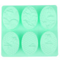 New Healthy Materials Honey Bee Silicone Soap Mold 6 Cavities Handmade Molds Soap Making Oval 3D Forms DIY Craft Soap Mold. 