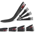 Height Elevator For Men Women All Season Pad Soft High Quality Height Elevator 4 Layer 9 cm Height Increasing Insoles Shoes Sneakers Black Color. 