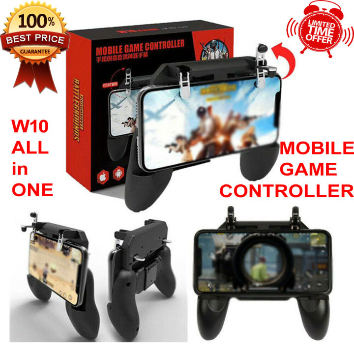 Mobile Phone Game Gaming Controller - Aim Controllers for PUBG Gamers W10 / W11+ Model Controller - Gamepad Joystick IOS Android with L1 R1 Built in Shooter Trigger