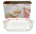 Royal Floral Rectangular Deep Serving Dish | Material Ceramic | Beautiful Serving Dish. 