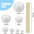 ZOROOM 2X Solar System Project Kit, PlanetModel Crafts 14 Mixed Sized Polystyrene Spheres Balls for School Science Projects. 