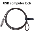 1 Piece USB Password Lock Computer Lock Password Protection Anti-Theft Lock Universal Laptop Computer Password Lock. 