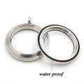 Wholesale waterproof floating charm locket necklace 20mm 25mm 30mm 316L Stainless Steel memory locket pendant for women. 