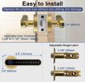 Tuya Smart Home Door Lock Biometric Fingerprint Keyless Entry Keypad App Backup Key Lock App+Fingerprint+Code+Key GOLD. 