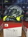 Helmet Jiekai JK-902 FlipUp Dual Visor DOT Approved Yellow&Grey Graphic. 