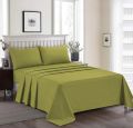Apricot 100% High Quality Fine Soft Rich Cotton 3PCS Flat Bedsheet In Dyed Colors King Size. 