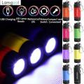 1Pc Mini Keychain Bag Torch USB Rechargeable LED Light Flashlight Lamp Waterproof. 