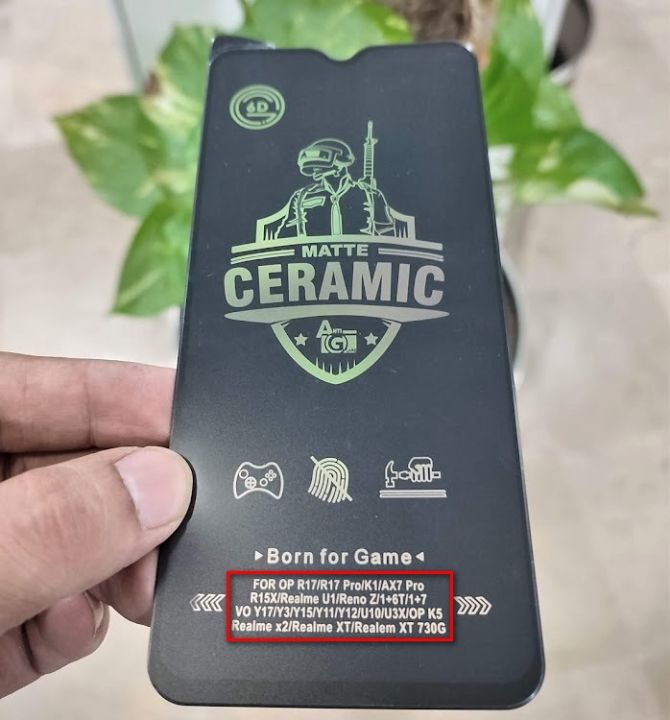 Ceramic Best 6D For Oppo F17/F17Pro/K1/AX7 Pro/R15X OnePlus 6T/ 1+7 MATTE Film Screen Protector Edge To Edge