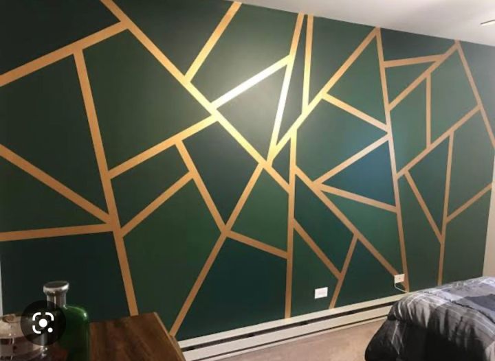 wall decor brass look pvc strip / pvc golden strip / golden patti for wall / golden mirror strips