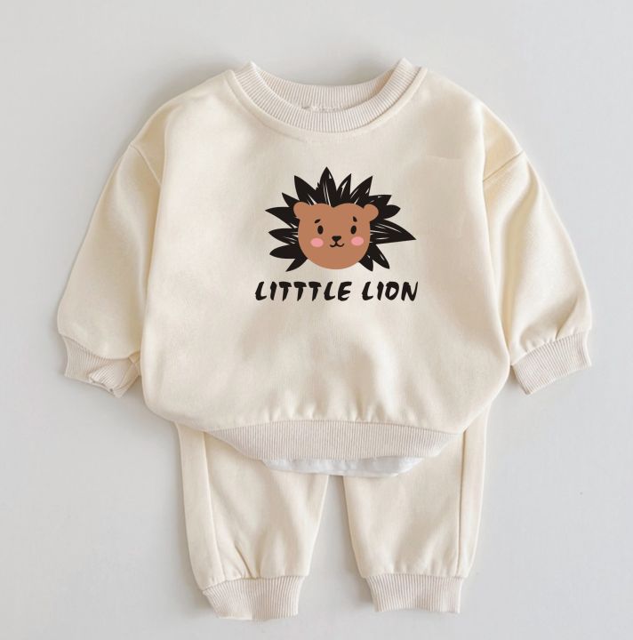 Little lion kids sweatshirt and pants