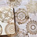 10pcs Astrolabe Material Paper Magic circle Junk Journal Planner Sticker Scrapbooking Vintage Decorative DIY Craft Photo Albums. 