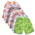 Pack Of 3 Random Colors  and Printed Summer Cotton Jersey Shorts For Boys and For  Girls. 