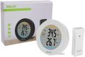 BALDR Wireless Indoor/Outdoor Thermometer Table Wall Temperature Monitor Meter with Max/Min Records, Trend Arrows,White. 