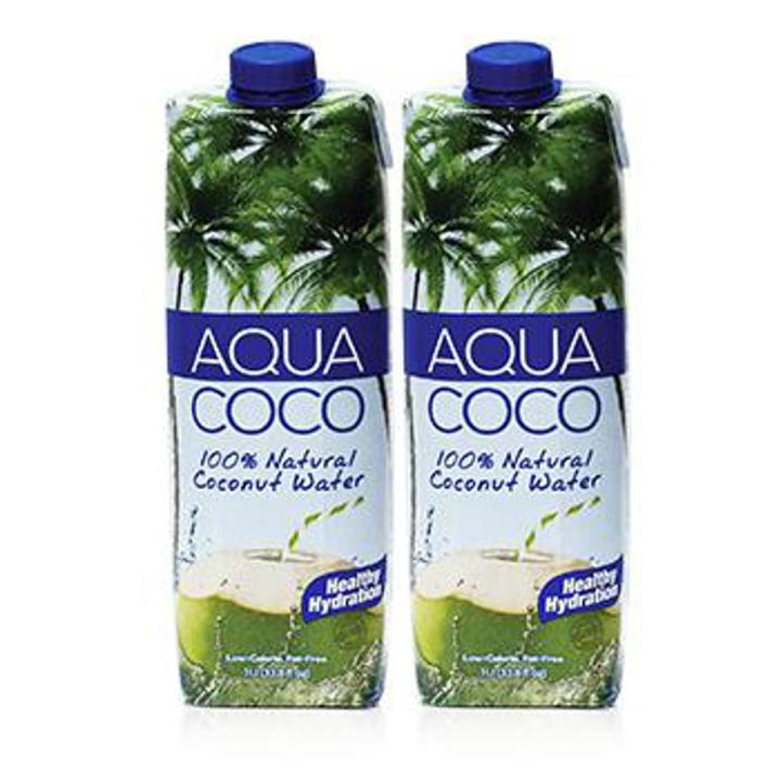 Aqua Coco 100% Natural Coconut Water (2pcs of 1Ltr)