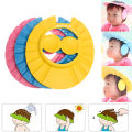 Baby Shower Cap Bath Silicone Waterproof Cap Shampoo Shield Visor Hat Prevent Water Entering Eyes and Ears Suitable for 3 Ages and Above. 